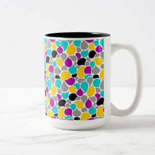 Tasse 2 Couleurs Conception de motifs transparents colorés mignons