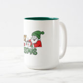 Tasse 2 Couleurs Conception de Noël Cosy (Devant droit)