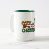 Tasse 2 Couleurs Conception de Noël Cosy (Devant gauche)