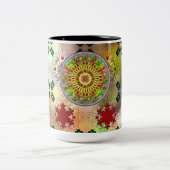 Tasse 2 Couleurs Conception de Noël moche (Centre)