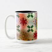 Tasse 2 Couleurs Conception de Noël moche (Gauche)