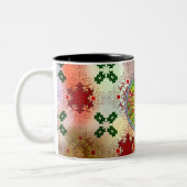Tasse 2 Couleurs Conception de Noël moche (Gauche)