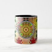 Tasse 2 Couleurs Conception de Noël moche (Centre)