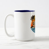 Tasse 2 Couleurs Conception de nom Brandon Retro Sunset (Gauche)