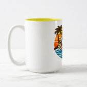 Tasse 2 Couleurs Conception de nom Nathan Retro Sunset (Gauche)
