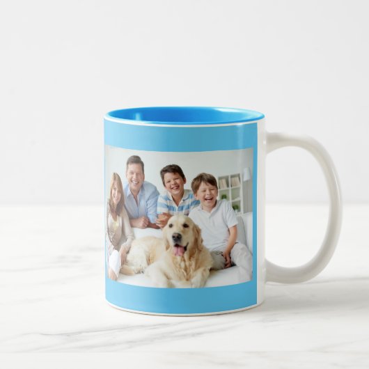 Tasse 2 Couleurs Conception de photo de famille (Droit)