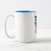 Tasse 2 Couleurs Conception de photo parfaite de cochon (Gauche)