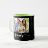Tasse 2 Couleurs Conception de photos familiales (Devant gauche)