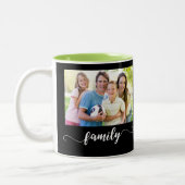 Tasse 2 Couleurs Conception de photos familiales (Gauche)