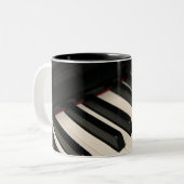 Tasse 2 Couleurs Conception de piano cool (Devant gauche)