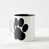 Tasse 2 Couleurs Conception de pieds de panda (Devant gauche)