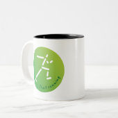 Tasse 2 Couleurs Conception de piste en cours (Devant gauche)