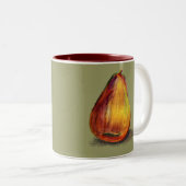 Tasse 2 Couleurs Conception de poire (Devant droit)
