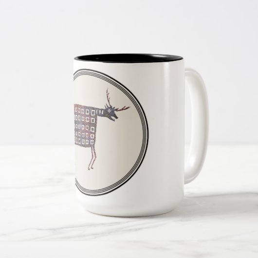 Tasse 2 Couleurs Conception de poterie Mimbres (Devant droit)