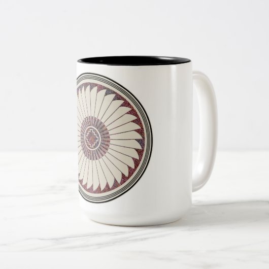 Tasse 2 Couleurs Conception de poterie Mimbres (Devant droit)