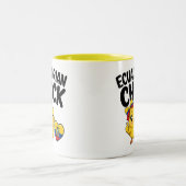 Tasse 2 Couleurs Conception de poussin équatorien mignon avec drape (Centre)