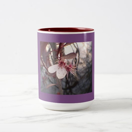 Tasse 2 Couleurs Conception de prune violette (Centre)