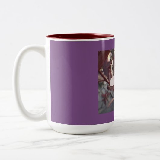 Tasse 2 Couleurs Conception de prune violette (Gauche)