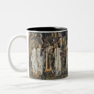 Tasse 2 Couleurs Conception de tapisserie de chevaliers médiévaux p
