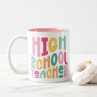 Tasse 2 Couleurs Conception de texte colorée pour professeur de lyc