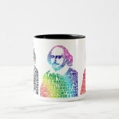 Tasse 2 Couleurs Conception de texte Shakespeare (Centre)
