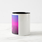 Tasse 2 Couleurs Conception de vague rose bleu et noir (Centre)