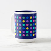 Tasse 2 Couleurs Conception de vaisselle à points géométriques colo (Devant gauche)