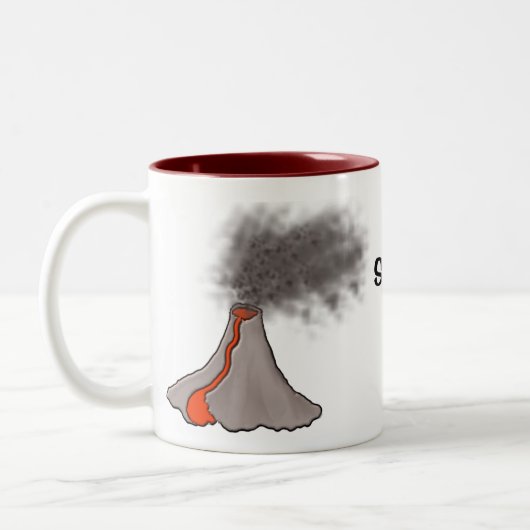 Tasse 2 Couleurs Conception de volcan chaud Smokin (Gauche)