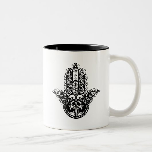Tasse 2 Couleurs Conception décorative de Hamsa (Droit)