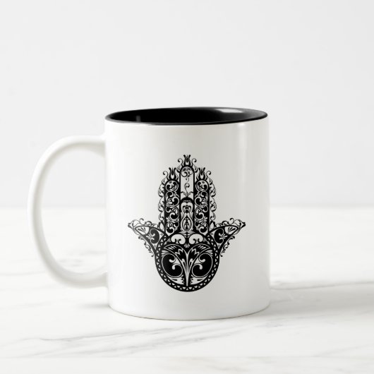 Tasse 2 Couleurs Conception décorative de Hamsa (Gauche)