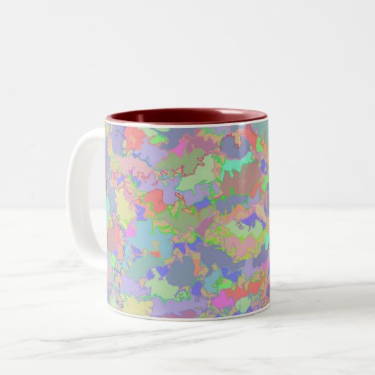 Tasse 2 Couleurs Conception denteuse (Devant gauche)