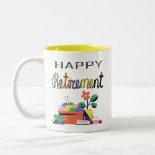 Tasse 2 Couleurs Conception des célébrations de retraite