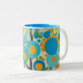Tasse 2 Couleurs Conception des cercles (Devant droit)