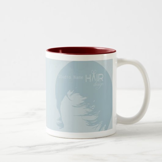 Tasse 2 Couleurs Conception des cheveux 1 - Mug, Coupe (Droit)