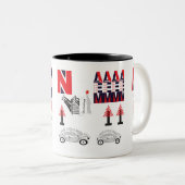 Tasse 2 Couleurs Conception des lettres (Devant droit)