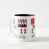 Tasse 2 Couleurs Conception des lettres (Devant gauche)