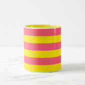 Tasse 2 Couleurs Conception des rayures rose et jaune (Centre)
