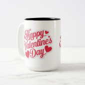 Tasse 2 Couleurs "Conception des voeux Heureuses Saintes-Valentin (Devant gauche)