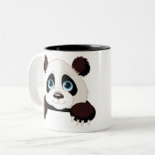 Tasse 2 Couleurs conception d'illustration de panda (Devant gauche)