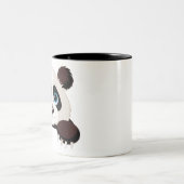 Tasse 2 Couleurs conception d'illustration de panda (Centre)