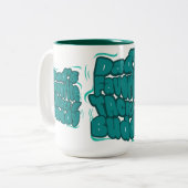 Tasse 2 Couleurs Conception drôle de pêche préférée de papa (Devant gauche)