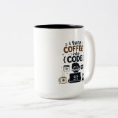 Tasse 2 Couleurs Conception drôle de programmeur (Devant droit)