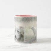 Tasse 2 Couleurs Conception du gardien de chiens de mouton Maremma (Centre)