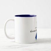 Tasse 2 Couleurs Conception du ruban bleu de sensibilisation à l'ar (Gauche)