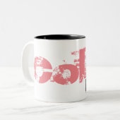 Tasse 2 Couleurs Conception du texte de garde de couleurs en gras (Devant gauche)