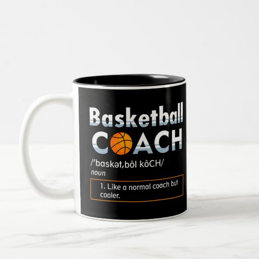 Tasse 2 Couleurs Conception d'un entraîneur de basket-ball (Gauche)