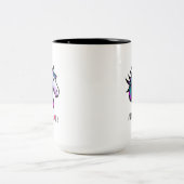 Tasse 2 Couleurs Conception d'une motte d'amoureux du cheval Indigo (Centre)