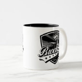 Tasse 2 Couleurs Conception élégante de logo Brooklyn Swoosh (Devant droit)