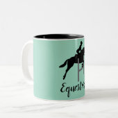 Tasse 2 Couleurs Conception équestre (Devant gauche)