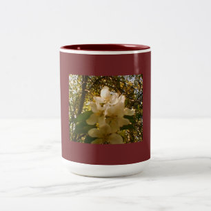 Tasse 2 Couleurs Conception florale d'Apple en Bourgogne